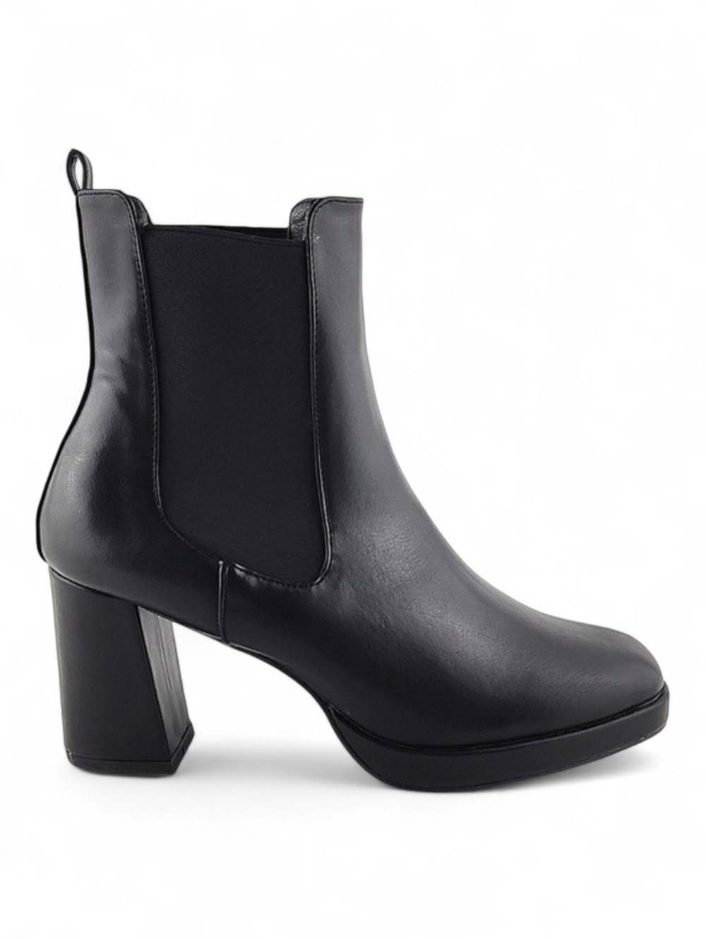 French Connection Women's Penny Vegan Leather Chelsea Platform Boots Black 8